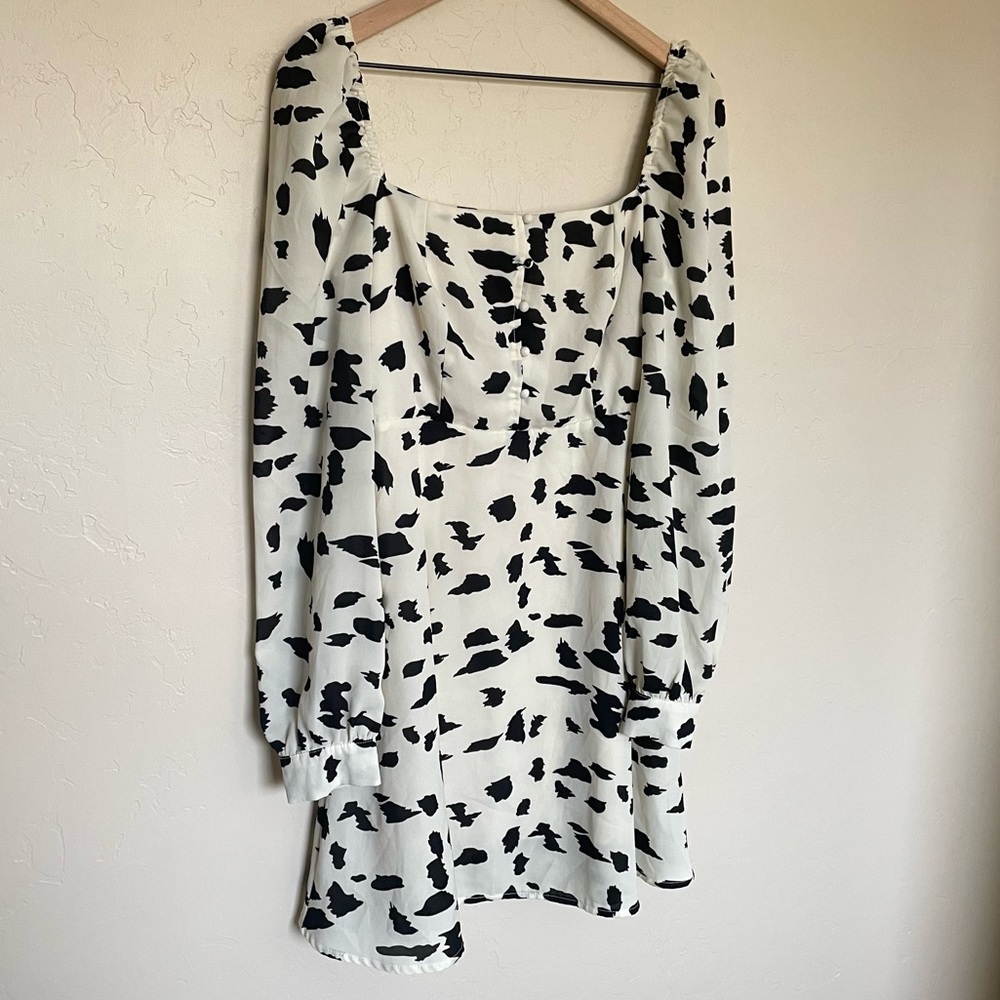 Misguided Milkmaid Long Sleeve Mini Dress Size 6 US - Picture 2 of 6